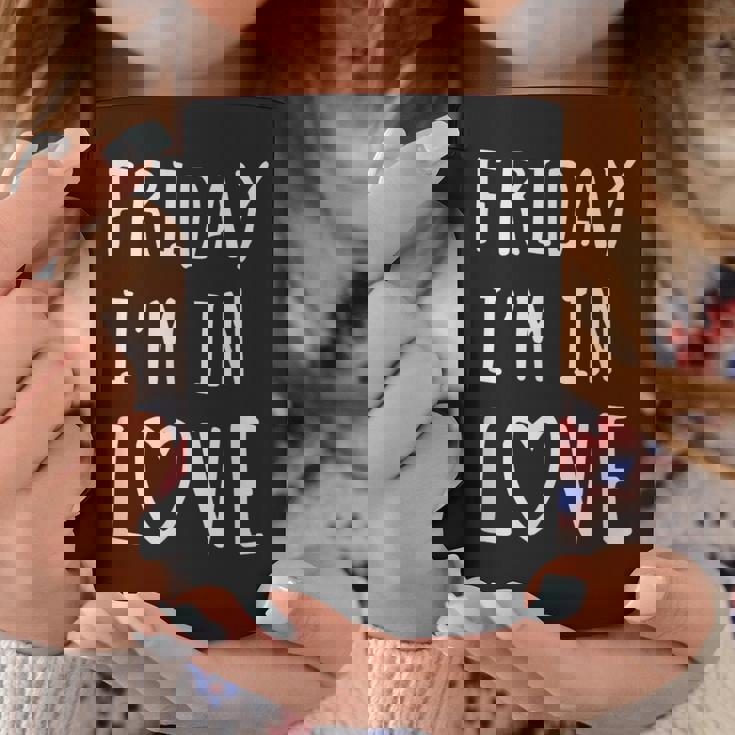 Friday I'm In Love Love デザイン、ハート コーヒーマグ 面白い贈り物