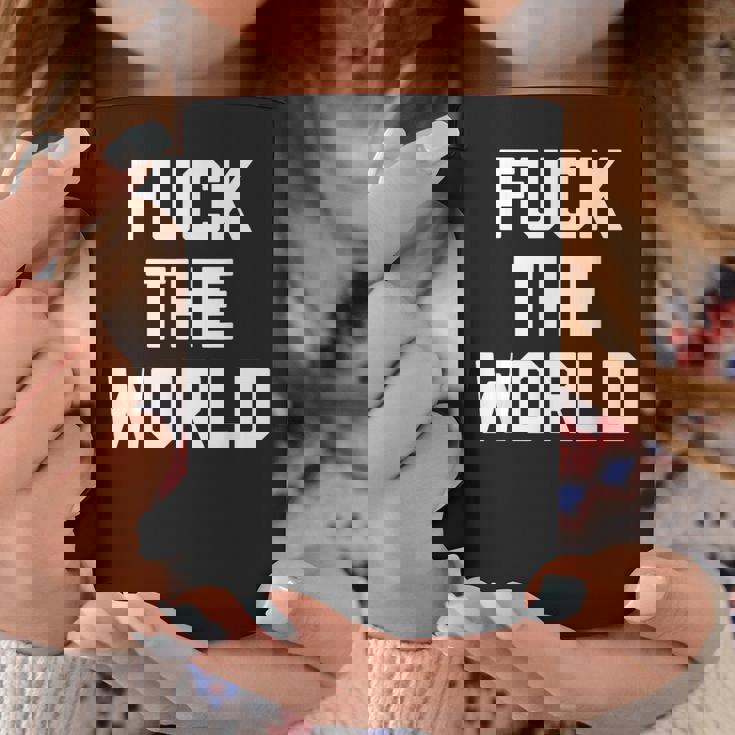 Fuck The World 面白いことわざ 皮肉なかわいいクールなノベルティ コーヒーマグ 面白い贈り物