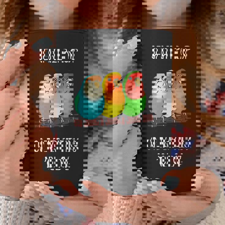 Cute Lovebirds Will Poop On All You Love コーヒーマグ 面白い贈り物