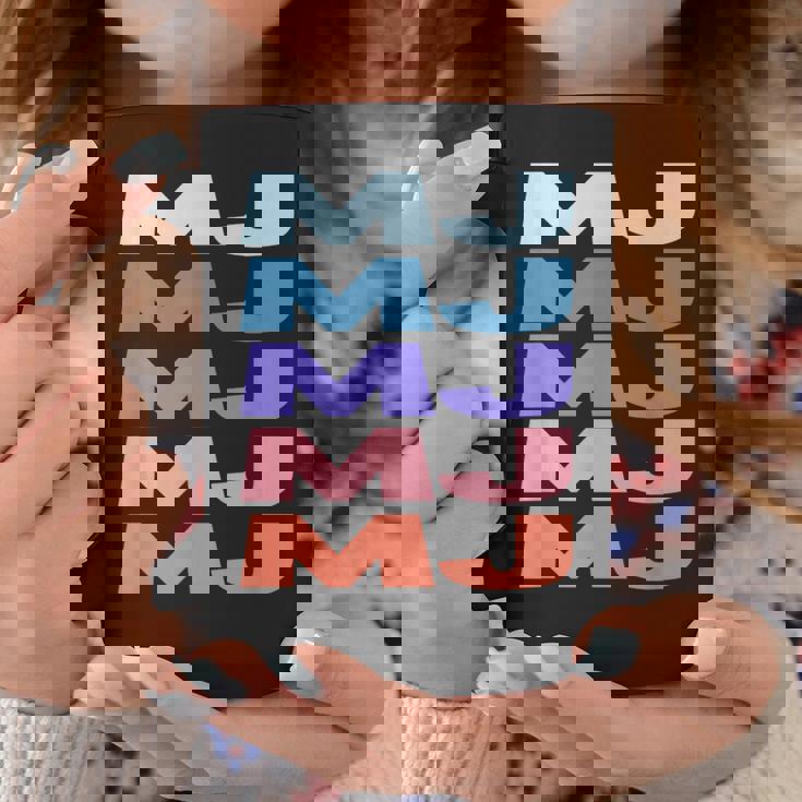 Modern Repeated Text Mj コーヒーマグ 面白い贈り物