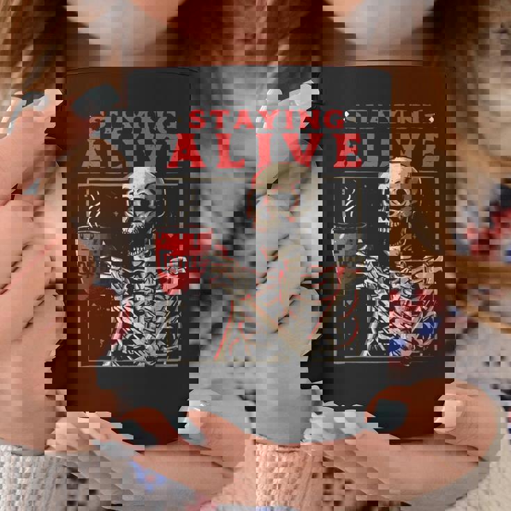 kulltaying Alive スケルトン ドリンクコーヒー コーヒーマグ 面白い贈り物