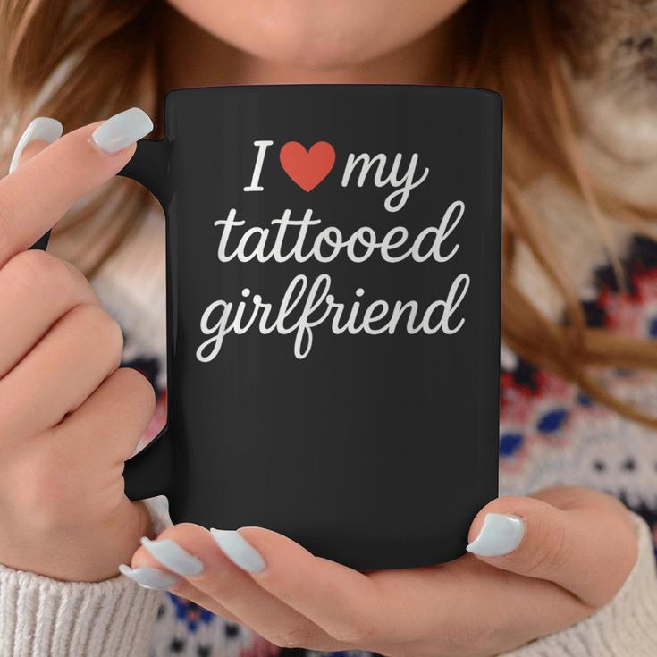 I Heart My Tattooed Girlfriend かわいいレッドハートデザイン コーヒーマグ 面白い贈り物