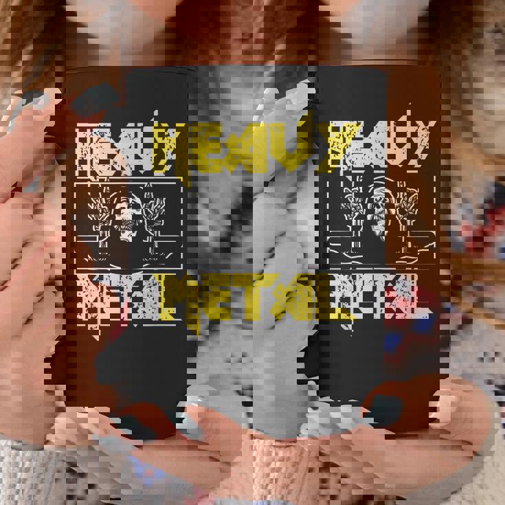 Heavy Metal Death Rock Keleton Horns Up ヘヴィメタル コーヒーマグ 面白い贈り物