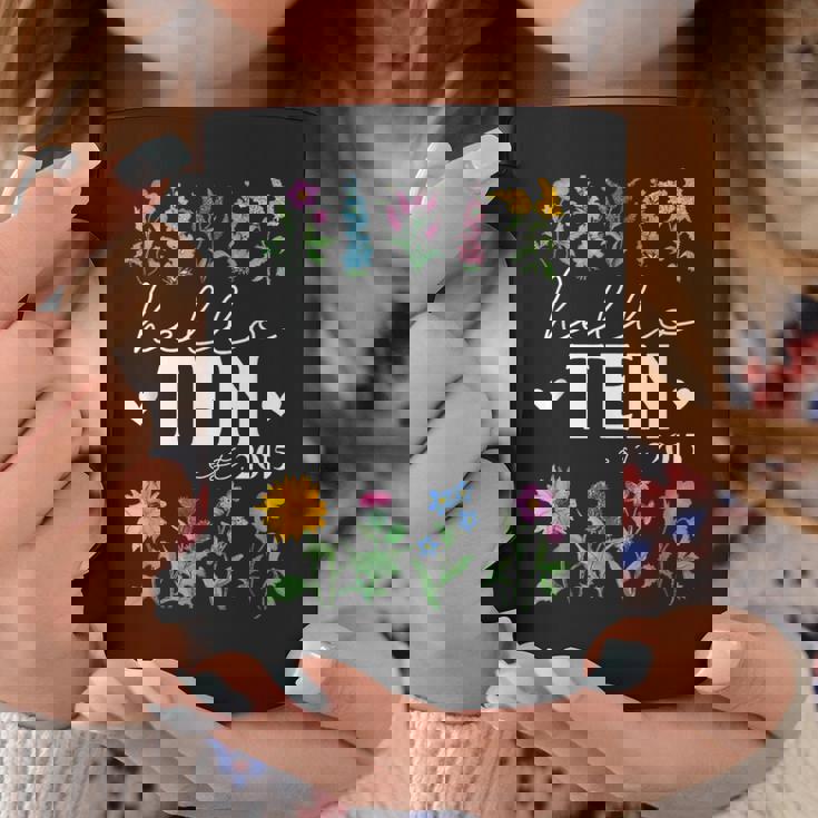 Hello Ten Est 2015 Wildflower 10Th Birthday For Girls Coffee Mug Unique Gifts