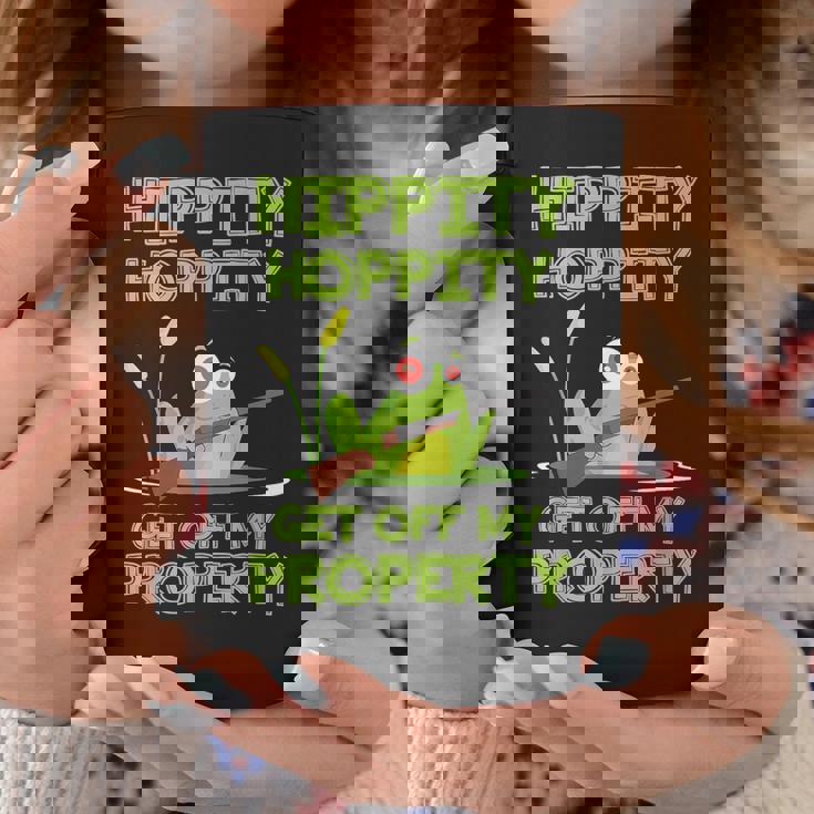 Hippity Hoppity Get Off My Property 面白いカエルミームギフト コーヒーマグ 面白い贈り物