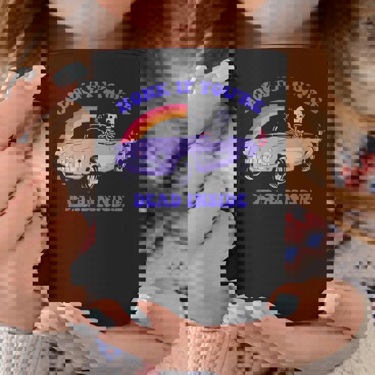 Honk If You're Dead Inside デザイン コーヒーマグ 面白い贈り物