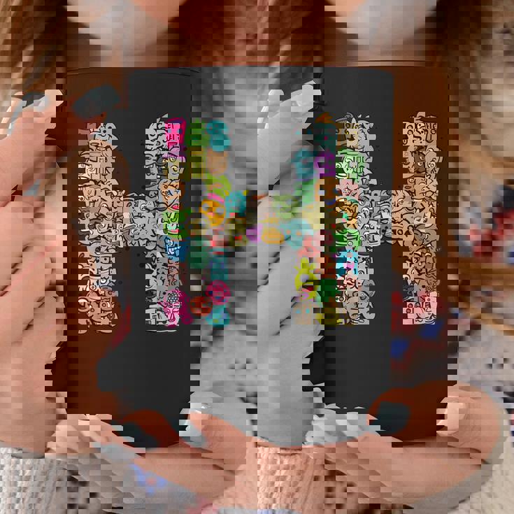 Hモンスターズ アルファベットネーム イニシャル キュート モノグラム コーヒーマグ 面白い贈り物