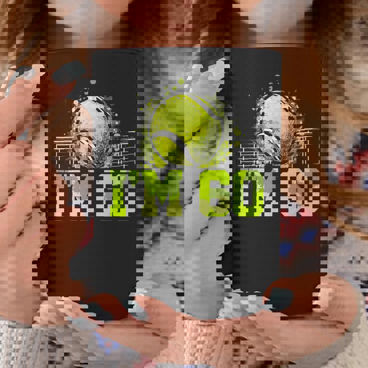 I'm 60 ラケット スポーツ テニス 選手 大人 還暦 コーヒーマグ 面白い贈り物