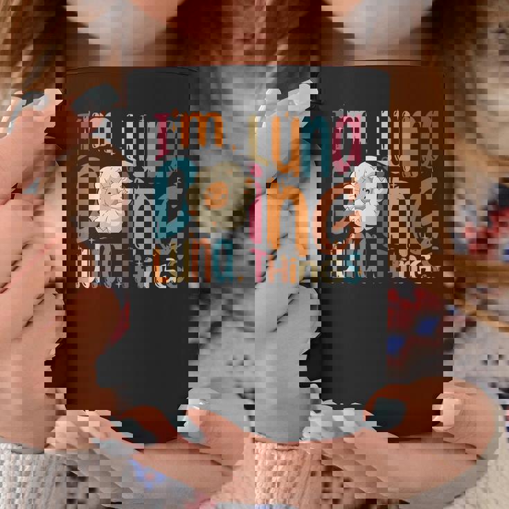 I'm Luna Doing Luna Things Groovy Retro Luna コーヒーマグ 面白い贈り物