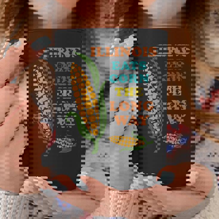 Illinois Eats Corn The Long Way Sarcastic Coffee Mug Unique Gifts