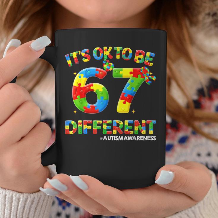 It's Ok To Be Different 67 Six Seven Puzzle Autism Awareness Coffee Mug ...