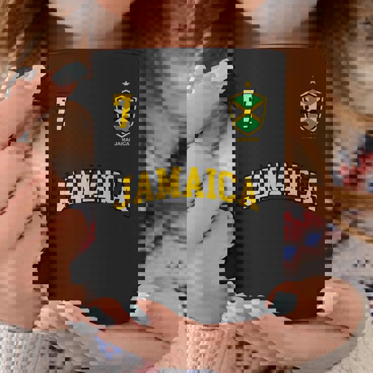 Jamaica チームサッカー ジャマイカ Number 7Occer コーヒーマグ 面白い贈り物