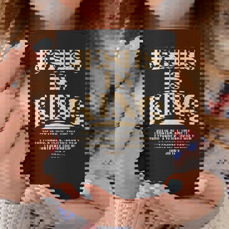 Jesus Is King Bibleerse John 14 コーヒーマグ 面白い贈り物