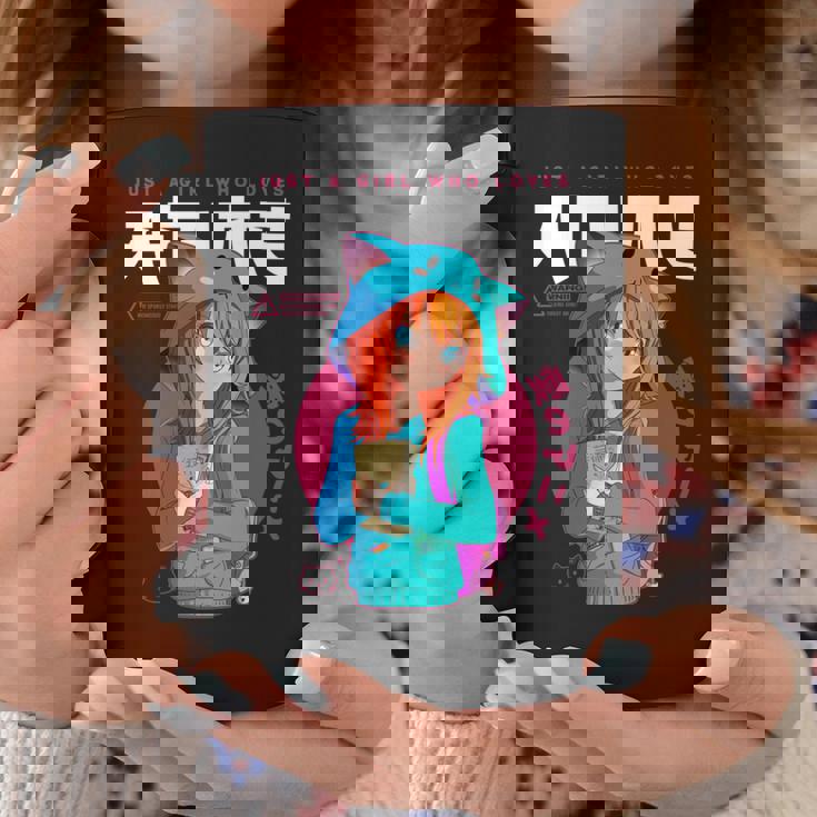 Just A Girl Loves アニメ ラーメン スケッチ オタク少女アニメ 長袖tシャツ コーヒーマグ 面白い贈り物