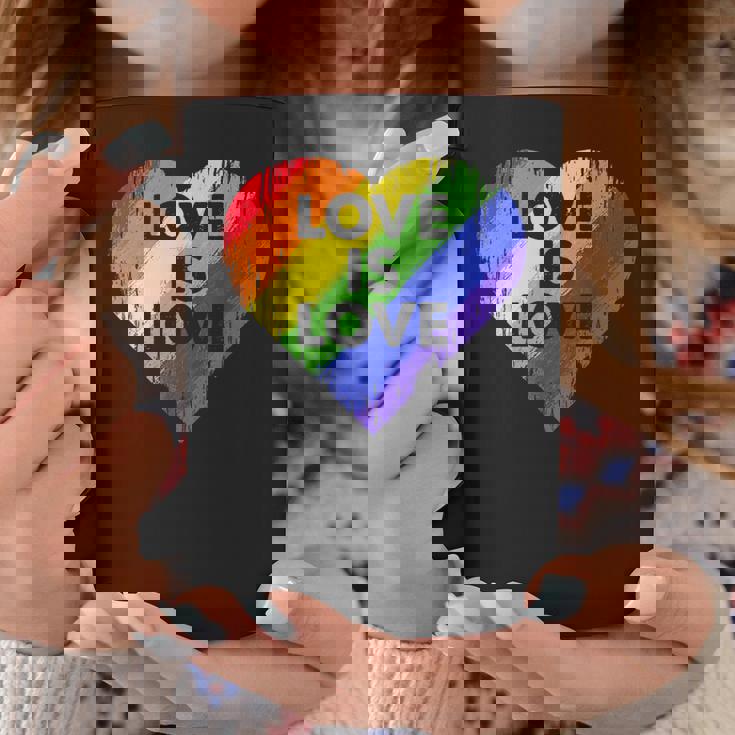 Lgbt Love Is Lovetシャツレトロハートゲイレズビアンプライド月間 コーヒーマグ 面白い贈り物