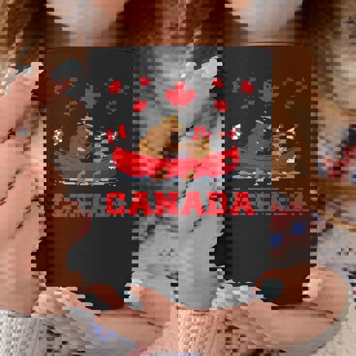 I Love Canada Cool Canada Bear & Chipmunk Cartoon Graphic コーヒーマグ 面白い贈り物