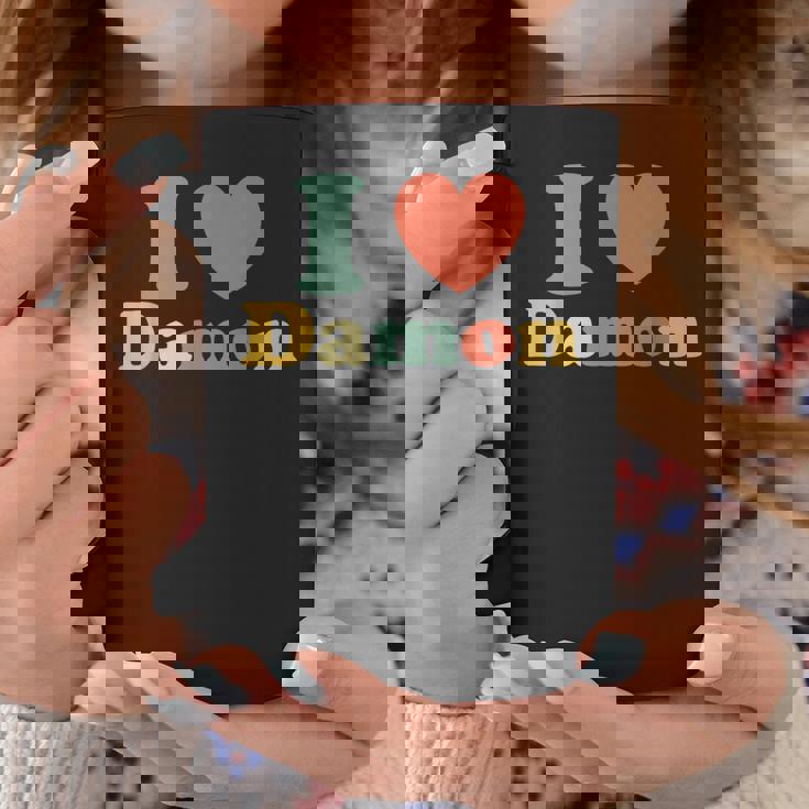 I Love Damon I Heart Damon レッド ハート バレンタイン コーヒーマグ 面白い贈り物