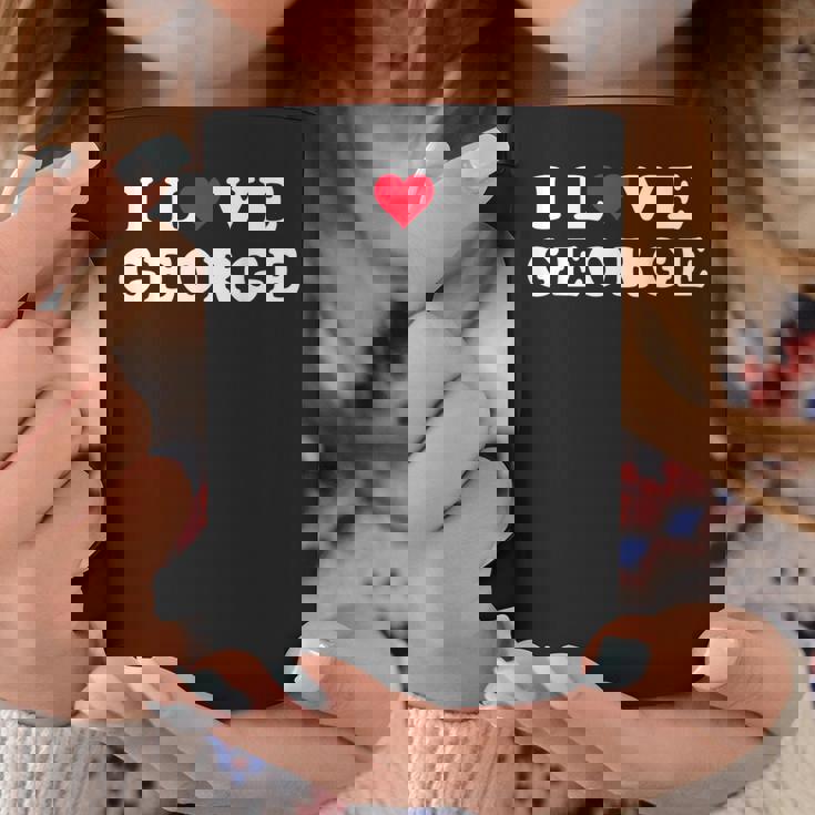 I Love George マッチング ガールフレンド&ボーイフレンド ジョージネーム コーヒーマグ 面白い贈り物