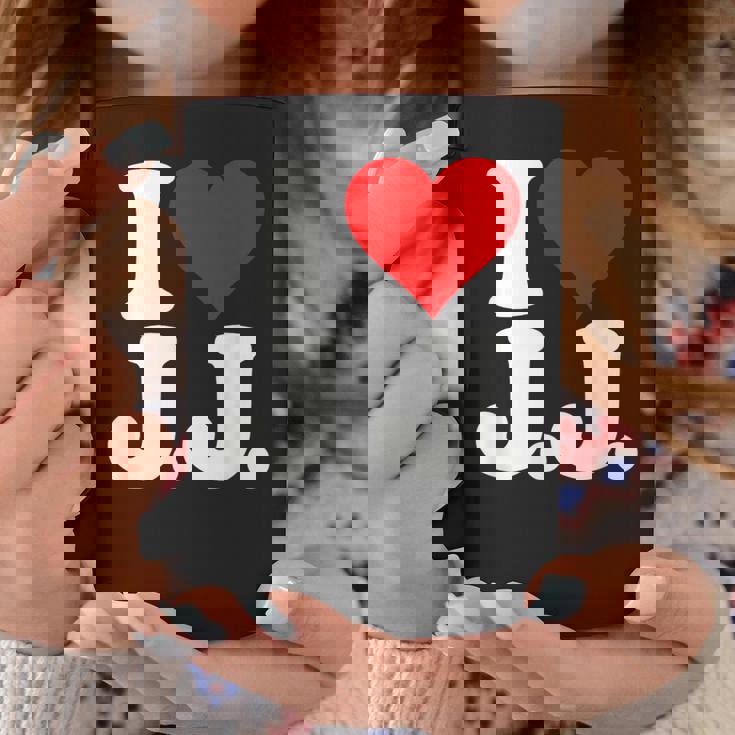 I Love Heart JJ Jj J J イニシャル コーヒーマグ 面白い贈り物
