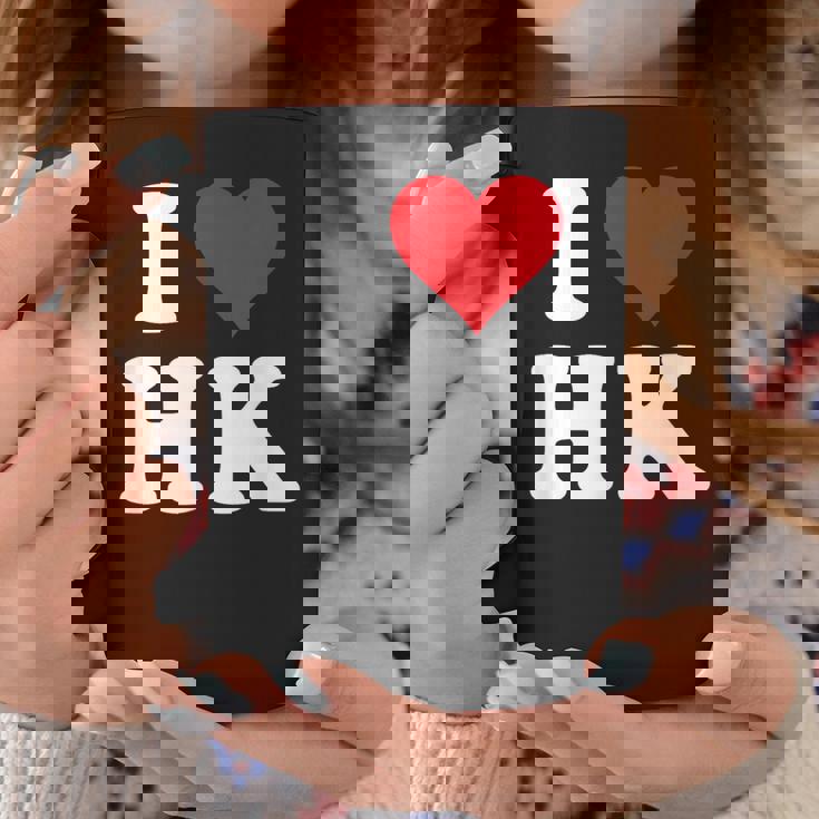 I Love Hk Initials I Heart HK First Last Name H K コーヒーマグ 面白い贈り物