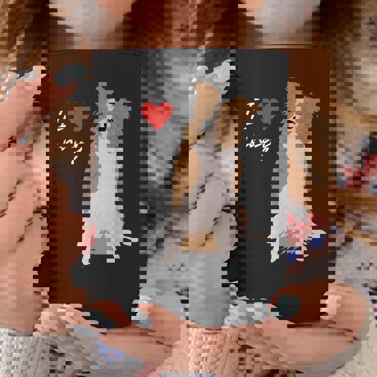 I Love My & Red Merle ボーダーコリー ドッグラバー。 コーヒーマグ 面白い贈り物