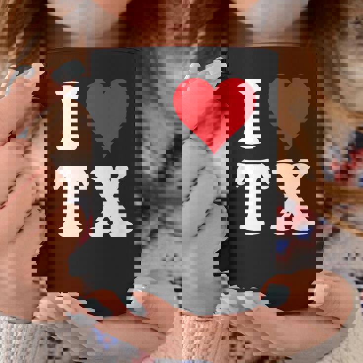 I Love Tx Initials I Heart TX First Last NameX コーヒーマグ 面白い贈り物