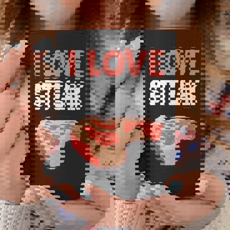 I Loveteak おもしろステーキ バーベキューグリルステーキ コーヒーマグ 面白い贈り物