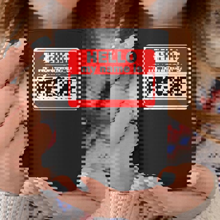 Meche Hello Hi My Name Is ネームオン カスタム コーヒーマグ 面白い贈り物