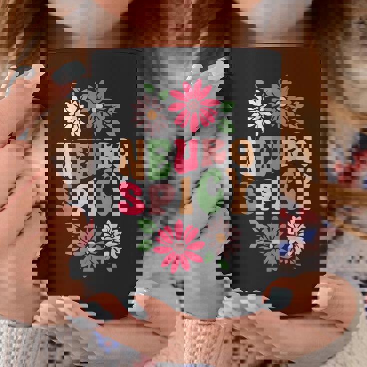 Neurospicy レトロフラワー コーヒーマグ 面白い贈り物