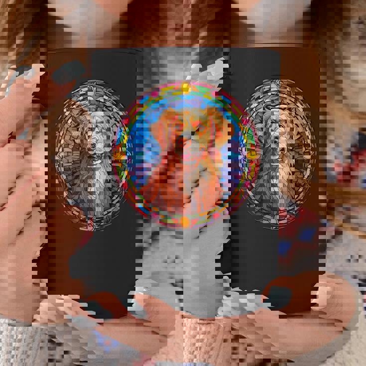 Novacotia Duck Tolling Retriever Toller Dog ステンドグラス コーヒーマグ 面白い贈り物