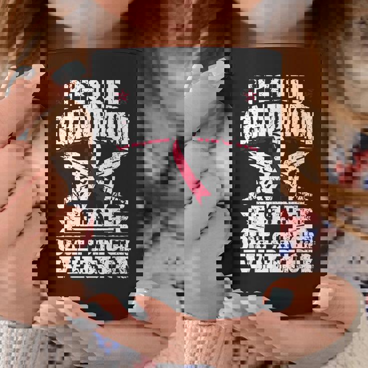 Oral Cancer Warrior Awareness リボン Proud Grandmom Of An Oral Cancer Warrior コーヒーマグ 面白い贈り物