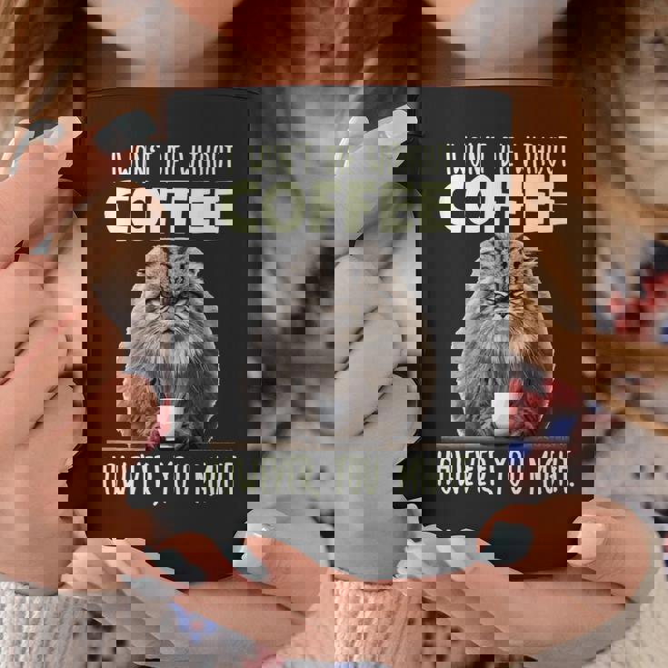 Pallas Catコーヒー愛好家のための朝の不満 マヌルネコ 長袖tシャツ コーヒーマグ 面白い贈り物