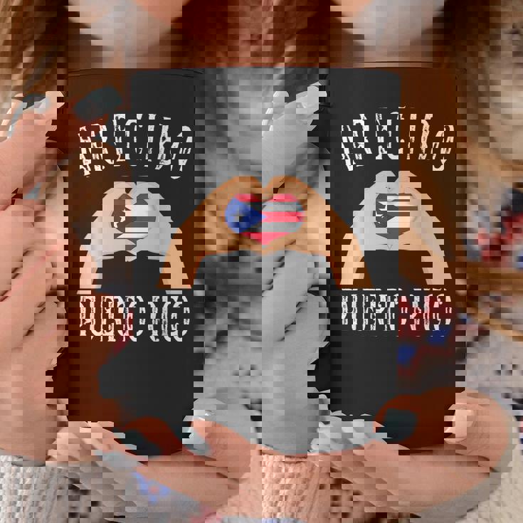 Puerto Rico Flag Heart Arecibo City コーヒーマグ 面白い贈り物