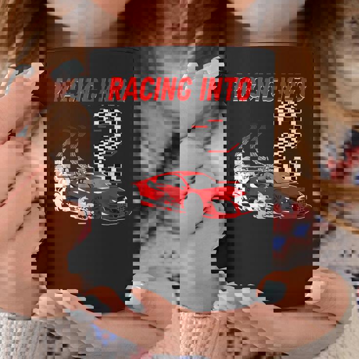 Racing Into 2Nd Birthday レースカー 2歳 幼児 男の子 コーヒーマグ 面白い贈り物