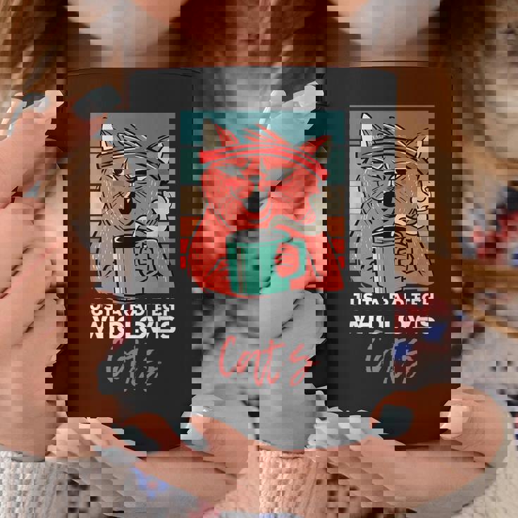 Rad Techは猫、放射線ヴィンテージ猫おもしろさんを愛しています コーヒーマグ 面白い贈り物