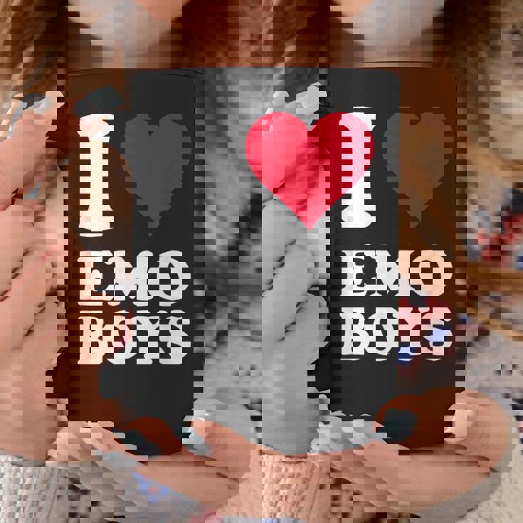 Red Heart I Love Emo Boys コーヒーマグ 面白い贈り物