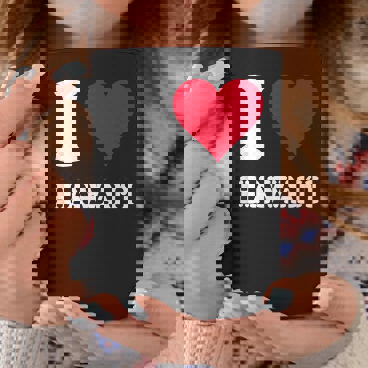 Red Heart I Love Hawai'i コーヒーマグ 面白い贈り物