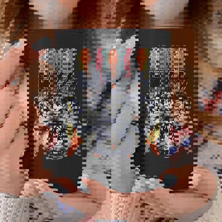 Hiss Cats 子猫 パロディ ロック ロッキン ヴィンテージ レトロ 猫 コーヒーマグ 面白い贈り物