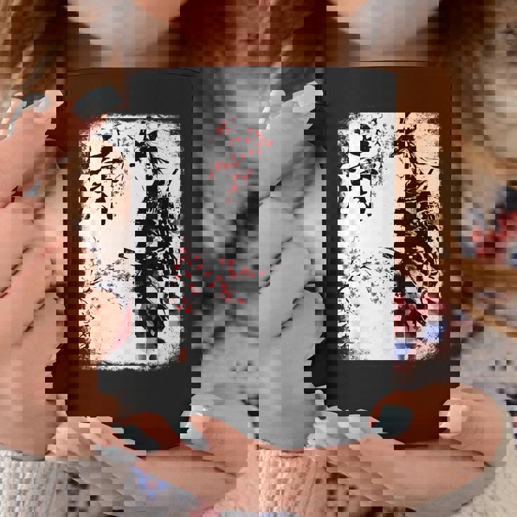 Samurai Giraffe Ninja Budo Japan Worrior Cherry Blosson コーヒーマグ 面白い贈り物