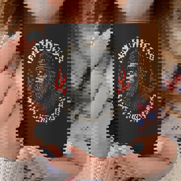 Sasquatch Bad Choices Make Goodtories 面白い 皮肉 コーヒーマグ 面白い贈り物