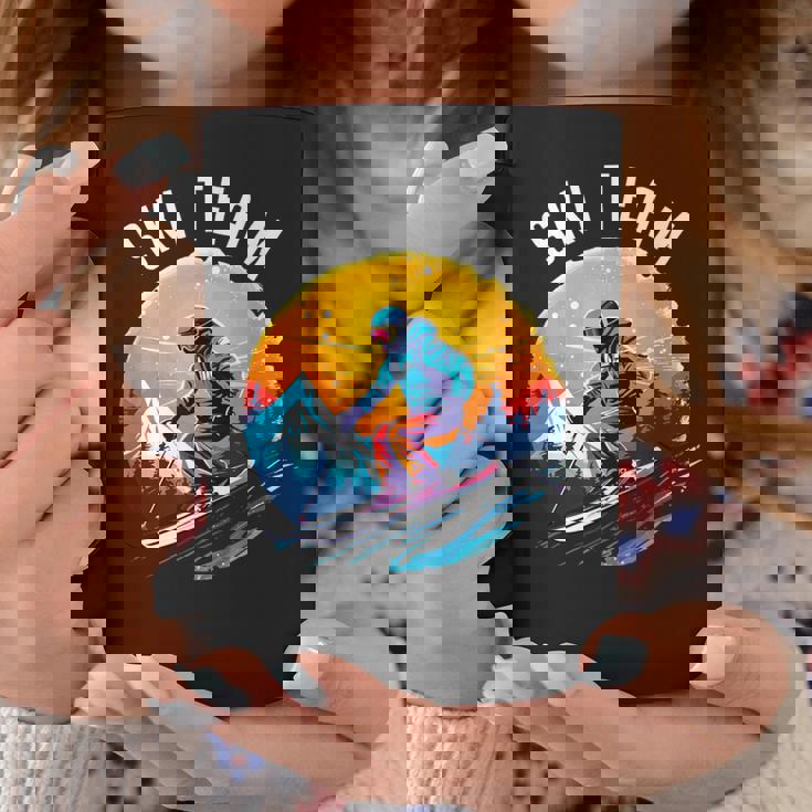 Ski Team スキーチーム スキーヤー スクール スキー旅行 スキーチーム クルー スキー コーヒーマグ 面白い贈り物