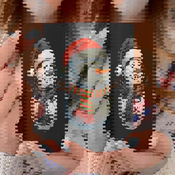 Snowman With Santa Hat Soccer Balls Christmas Women Men Kids Coffee Mug Unique Gifts