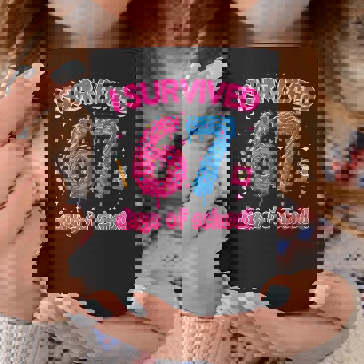 I Survived 67 Days Of School Six Seven 6 7 Teacher 67 Days Coffee Mug Unique Gifts