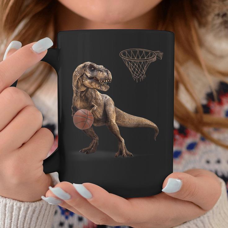 T Rex 恐竜 バスケットボール 面白い恐竜フープ コーヒーマグ 面白い贈り物