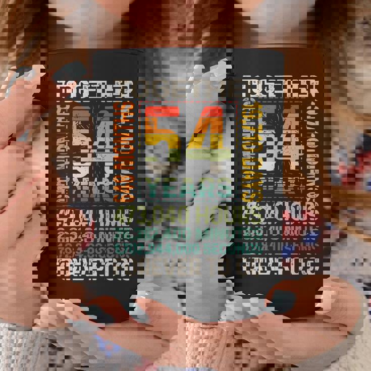 Together 54 Years Forever To Go 結婚54周年記念 コーヒーマグ 面白い贈り物
