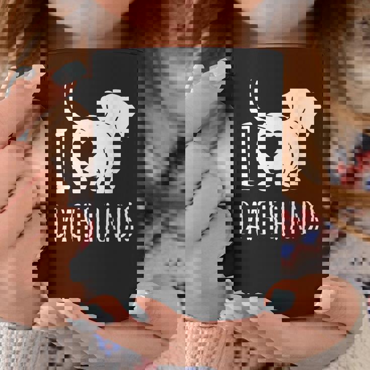 Wiener Dog ダックスフンド 犬 ペット愛好家 I Love Dachshunds コーヒーマグ 面白い贈り物