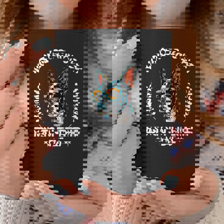 World's Coolest Dog Dad Papa メンズ ボストンテリア コーヒーマグ 面白い贈り物