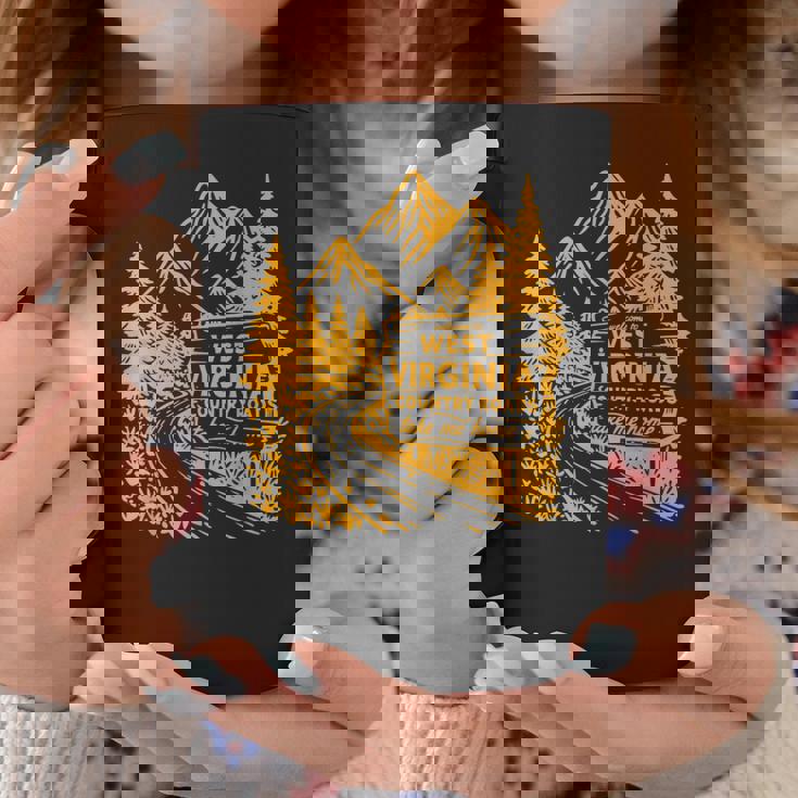 Wv ミニマリストヴィンテージウェストバージニア州生まれ育ち地元をご覧ください コーヒーマグ 面白い贈り物