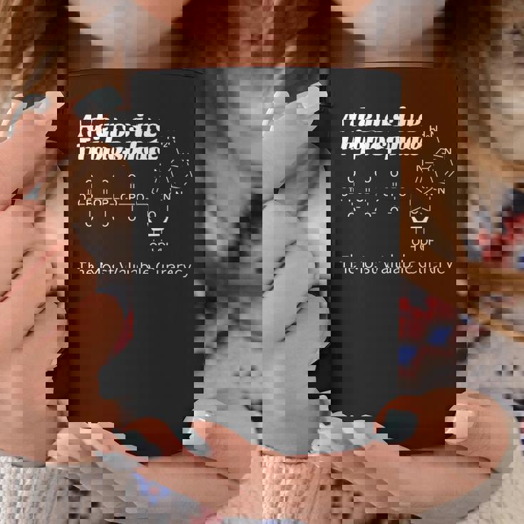 「アデノシン三リン酸（さんリンさん）：世界で一番 貴重な通貨」英語 生物学 生化学 生物化学 科学 理科 有機化学 長袖tシャツ コーヒーマグ 面白い贈り物