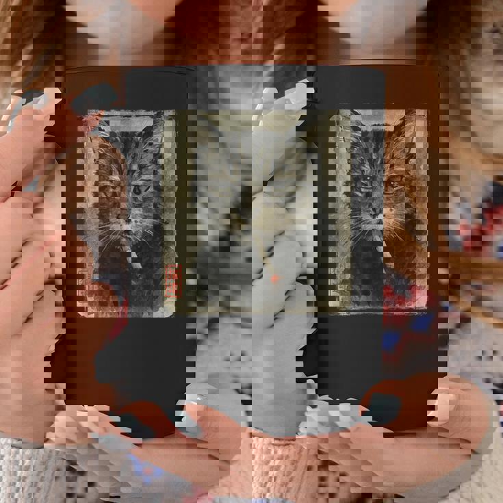 おもしろい 悲しい猫 喫煙 タバコ ミーム 恋人 墨絵 日本語 コーヒーマグ 面白い贈り物